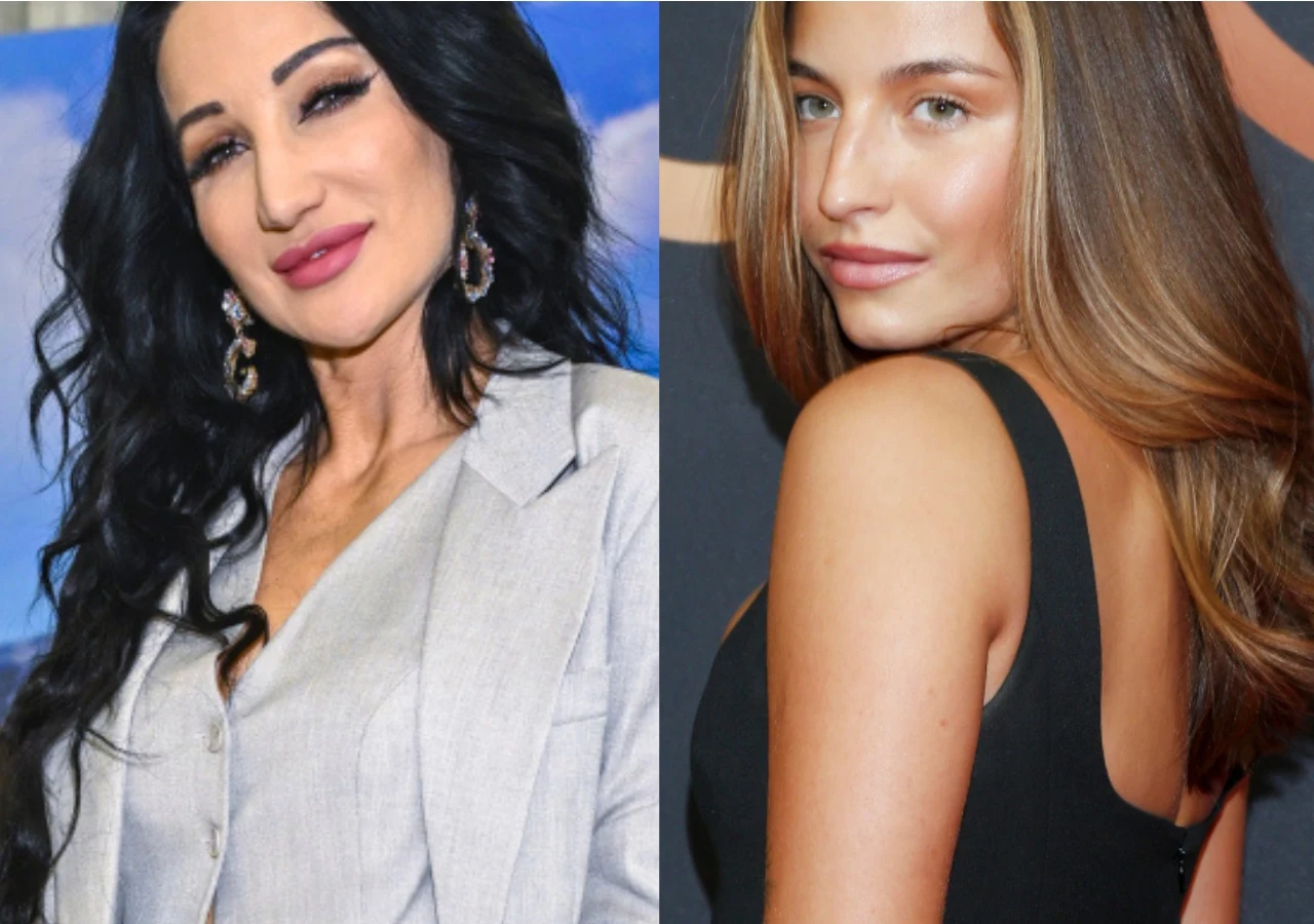 Justyna Steczkowska, Julia Wieniawa Justyna Steczkowska w jasnej marynarce oraz Julia Wieniawa w czarnej sukience na osobnych kadrach.