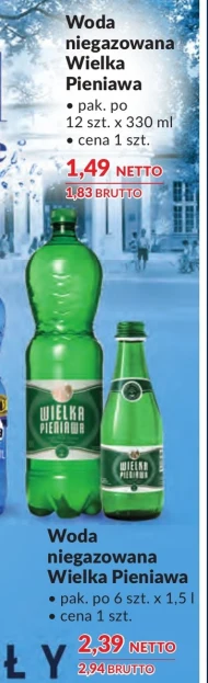 Woda niegazowana Wielka Pieniawa