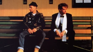 Neil Tennant i Chris Lowe, czyli Pet Shop Boys - kadr z teledysku, 1987 rok