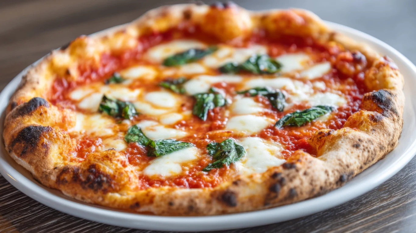 Tradycyjna pizza neapolitańska jest czasochłonna, ale smakuje jak z włoskiej pizzerii Pizza neapolitańska Margherita z sosem pomidorowym, mozzarellą i bazylią na chrupiącym cieście.