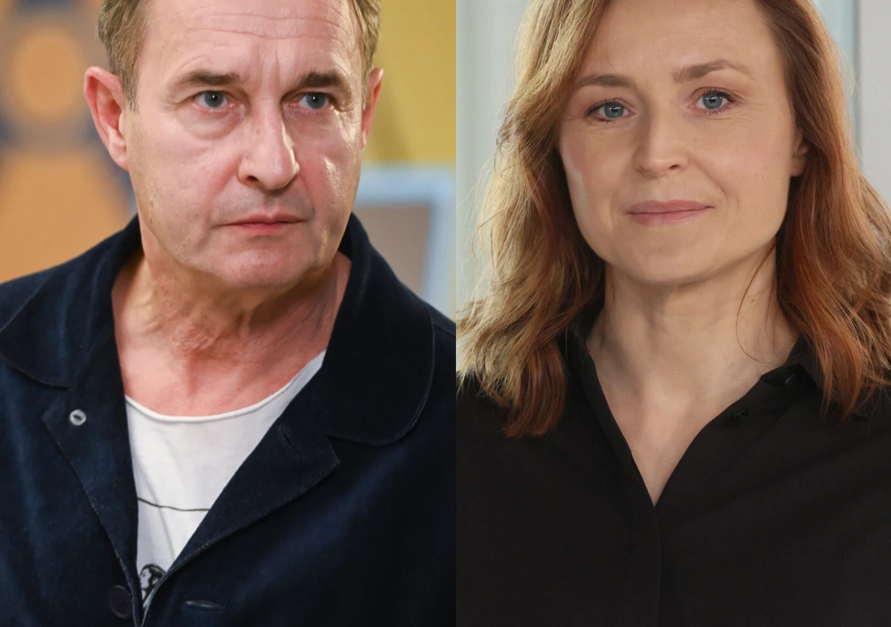 Marek Kalita, Natalia Kalita Portrety dorosłego mężczyzny w granatowej marynarce i kobiety o rudych włosach w czarnej koszuli zestawione obok siebie na podzielonym kadrze.