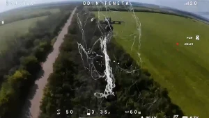 Tak wygląda wojna. Drony Ukraińców strzelają sieciami w drony Rosjan