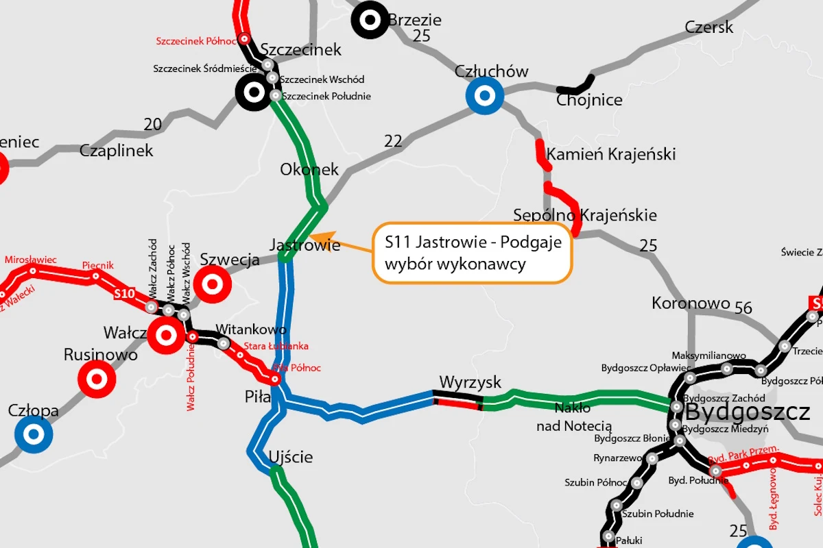 Nowy fragment drogi S11 będzie miał 13,6 km długości i będzie kosztował 453 mln zł