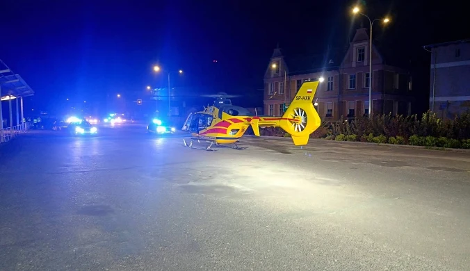 W miejscu ataku na 15-latka w Kamiennej Górze lądował śmigłowiec Lotniczego Pogotowia Ratunkowego