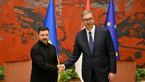 Prezydent Ukrainy Wołodymyr Zełenski spotkał się z prezydentem Serbii Aleksandarem Vucziciem