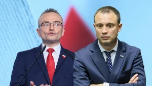 Spięcie w programie na żywo. Na zdj. Marek Woch i Krzysztof Mulawa
