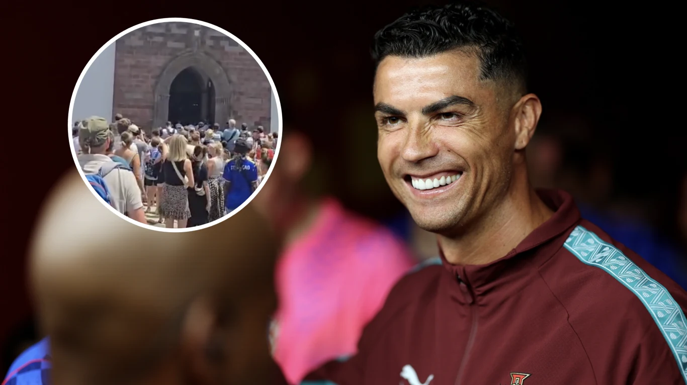 Cristiano Ronaldo skomentował nagranie, na którym kibice czekali pod katedrą na jego ślub Cristiano Ronaldo skomentował nagranie, na którym kibice czekali pod katedrą na jego ślub