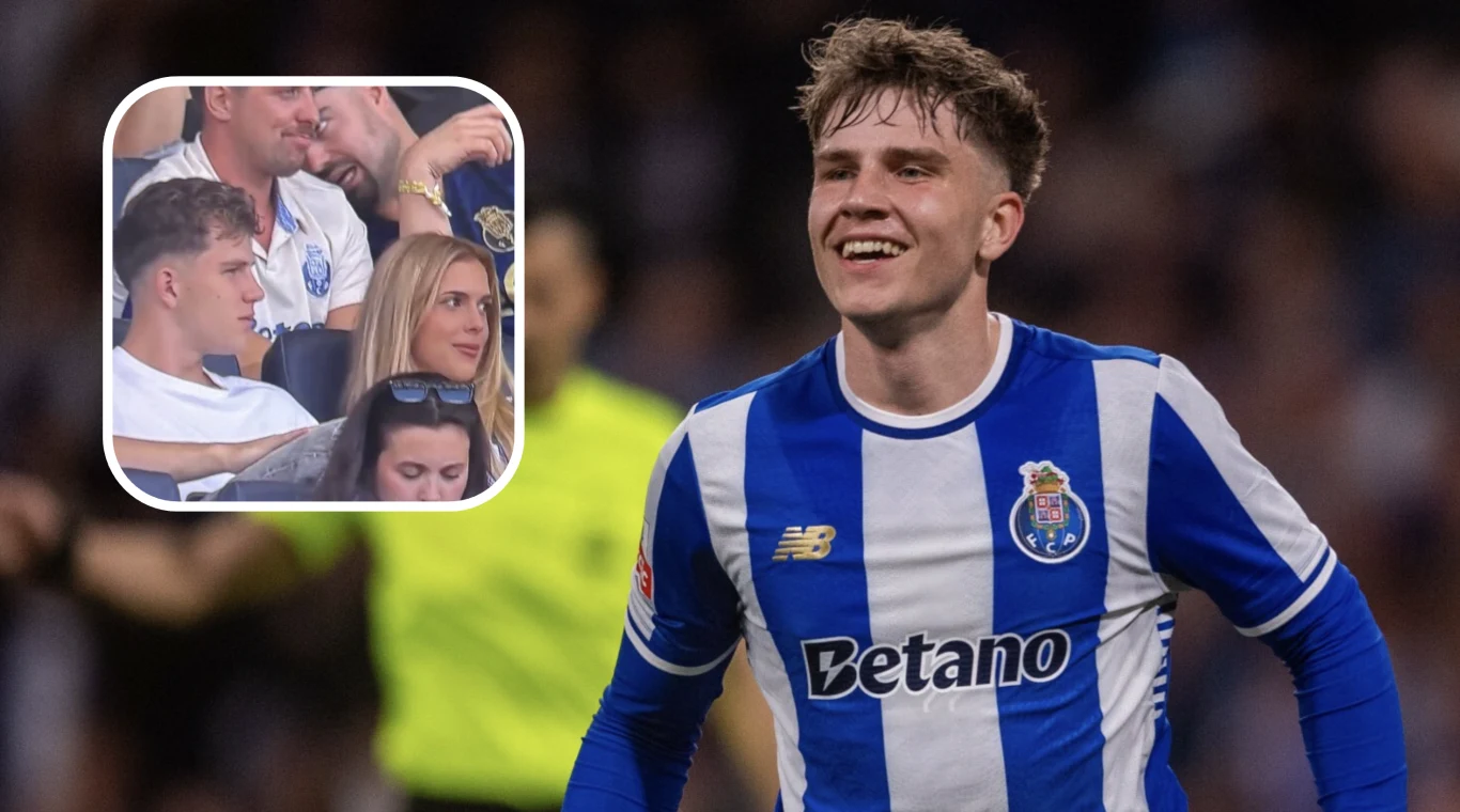 Oskar Pietuszewski i Agnieszka Nowakowska na meczu FC Porto Oskar Pietuszewski i Agnieszka Nowakowska na meczu FC Porto