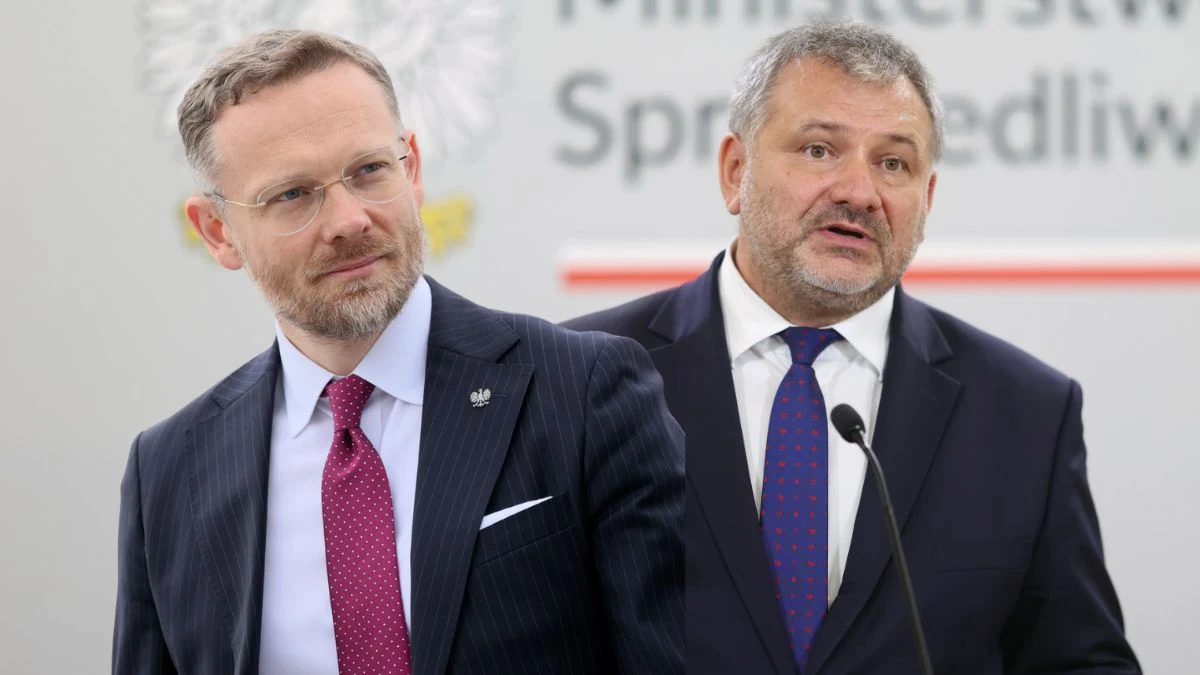 Zbigniew Bogucki i Waldemar Żurek Zbigniew Bogucki i Waldemar Żurek na grafice ilustrującej ich spór dotyczący prezydenta Karola Nawrockiego