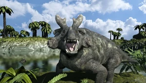 Estemmenosuchus to zwierzę z epoki permu. Żyło na terenie dzisiejszej Rosji