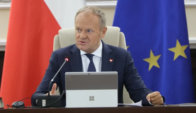 Premier Donald Tusk podczas posiedzenia rządu