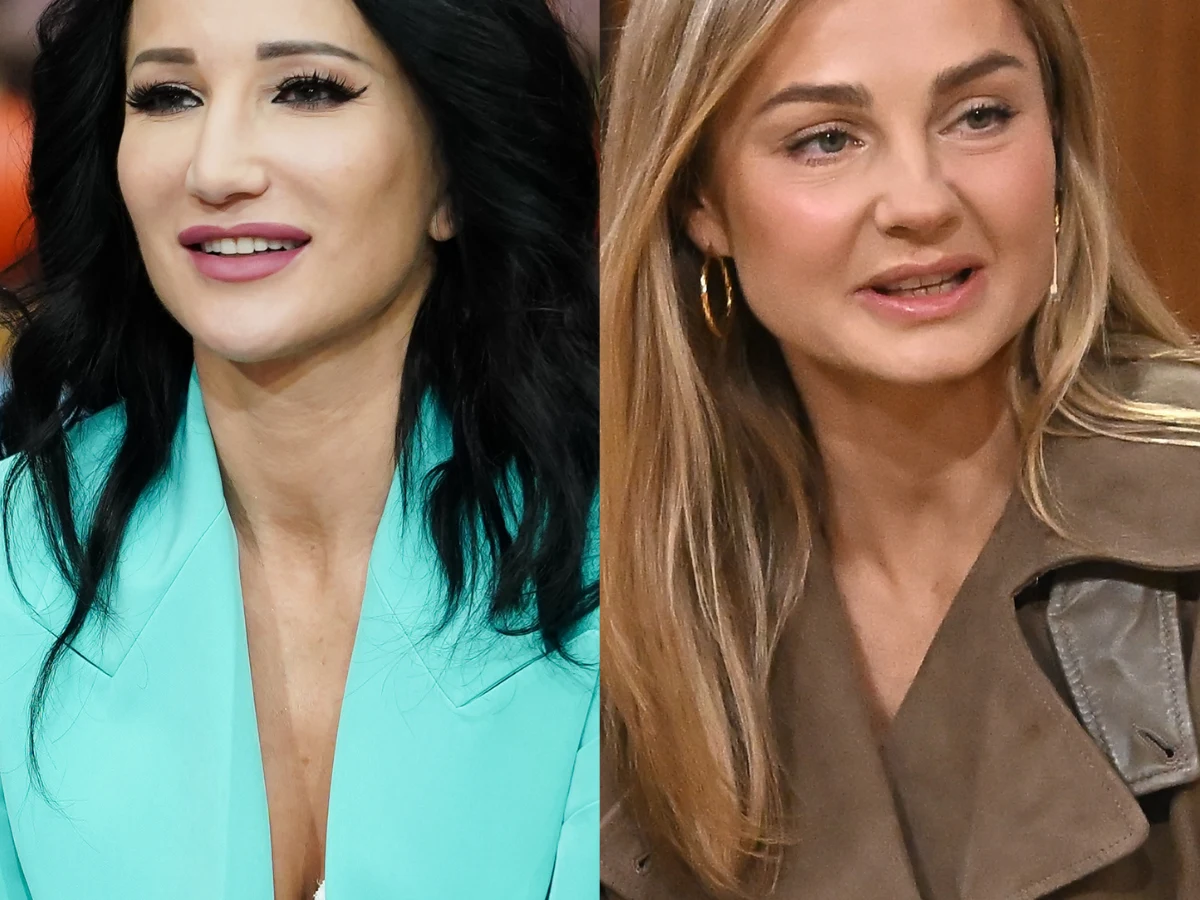 Justyna Steczkowska, Małgorzata Socha Małgorzata Socha i Justyna Steczkowska podczas rozmowy.