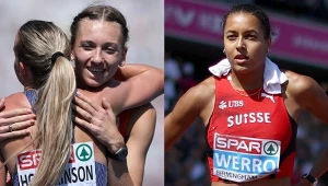Keely Hodgkinson (tyłem), Femke Broeders-Bol i Audrey Werro (z prawej). Trzy gwiazdy dystansu 800 metrów