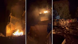 Zniszczenia po ataku Rosji na ukraiński Kramatorsk w obwodzie donieckim