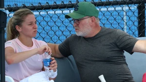 Maja Chwalińska z trenerem Jaroslavem Machovskym szykują się na Cincinnati. 