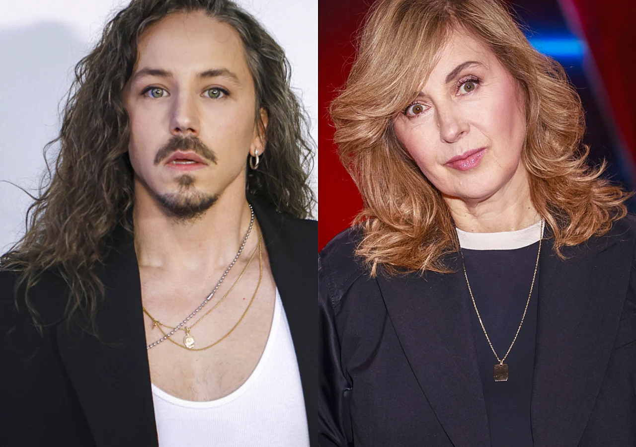 Michał Szpak, Edyta Bartosiewicz Edyta Bartosiewicz i Michał Szpak, trenerzy 17. edycji programu The Voice of Poland, na zdjęciu studyjnym.