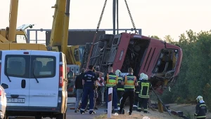 Polski autokar spadł do rowu na Węgrzech. Podróżni wracali z pielgrzymki