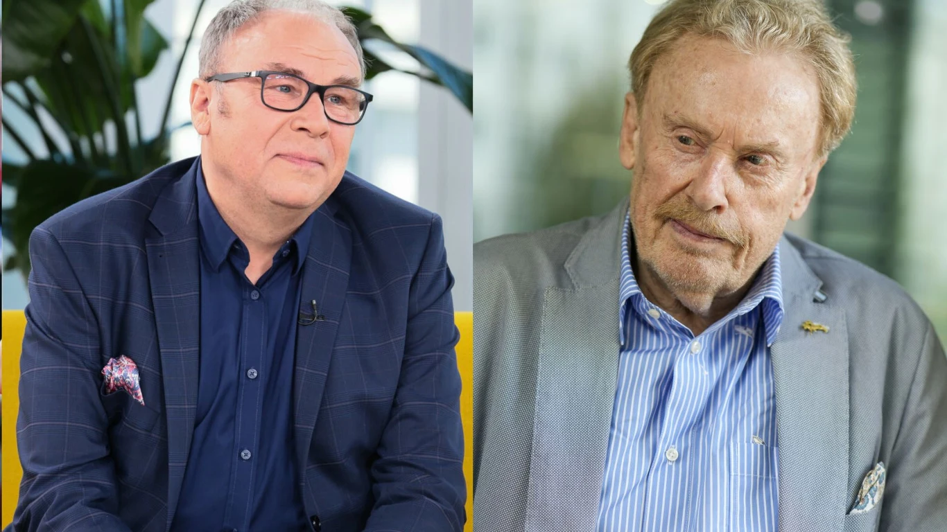 Bogdan Kalus i Daniel Olbrychski Bogdan Kalus i Daniel Olbrychski, aktorzy występujący w serialu Ranczo.