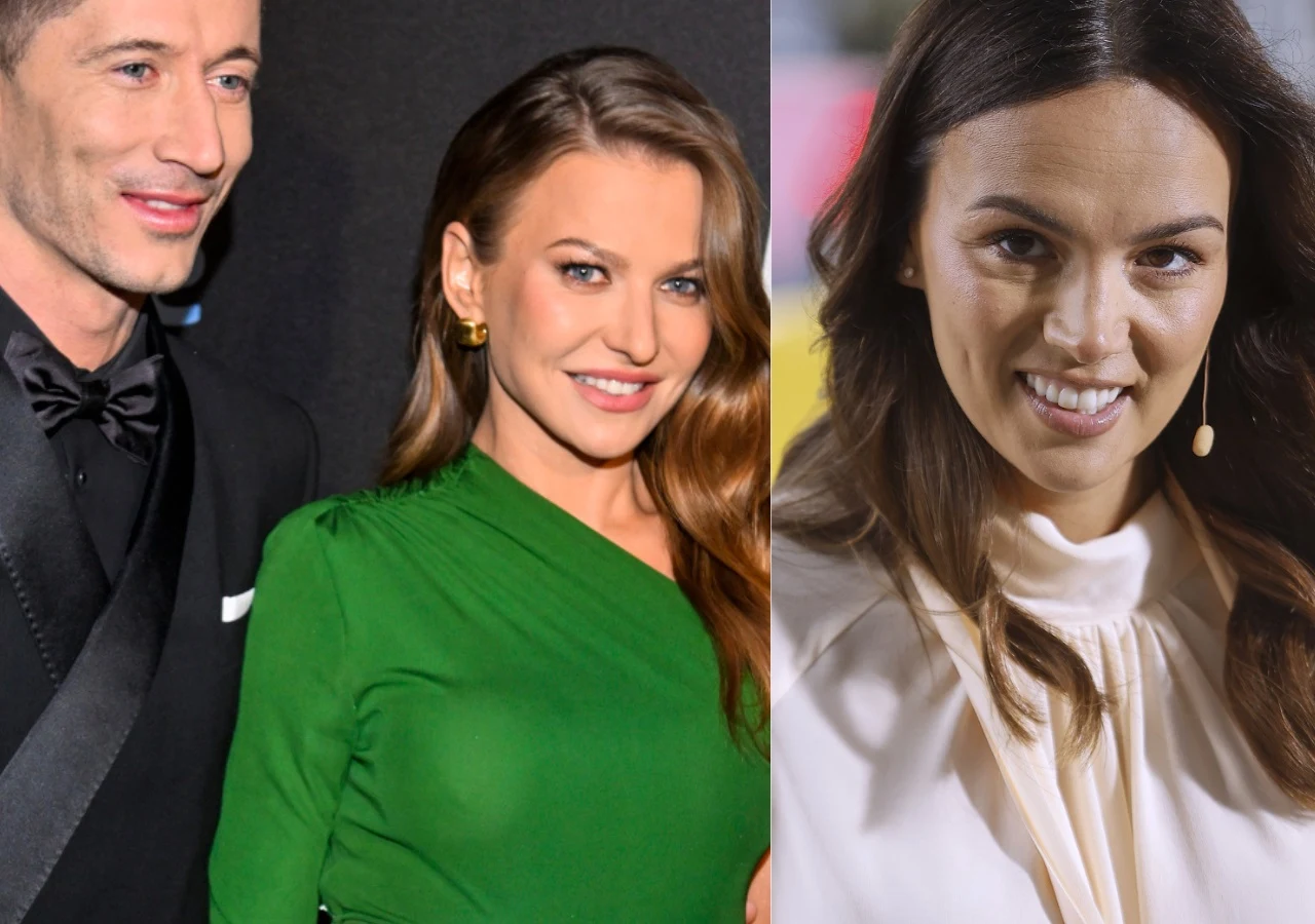 Robert Lewandowski, Anna Lewandowska, Paulina Krupińska Paulina Krupińska, Anna Lewandowska i Robert Lewandowski na wspólnym zdjęciu.