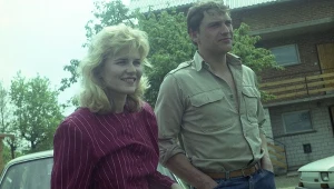 Dariusz Siatkowski z Grażyną Błęcką-Kolską w scenie z filmu "Galimatias, czyli kogel-mogel II"