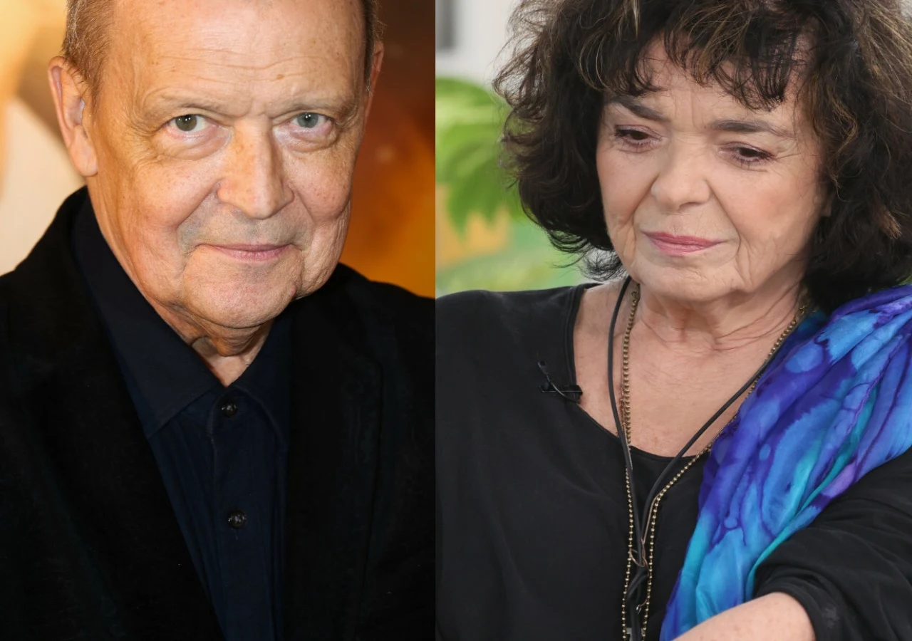 Jan Frycz, Katarzyna Grochola Jan Frycz oraz pisarka Katarzyna Grochola w ujęciu portretowym.