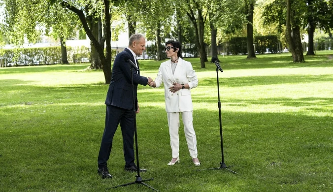 Donald Tusk i Barbara Mróz-Gorgoń