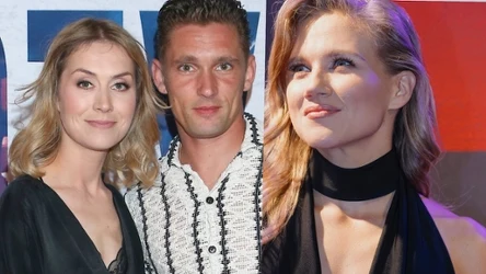 Filip Gurłacz z żoną i Agnieszka Kaczorowska