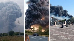 Słupy dymu nad obiektami w obwodzie samarskim i Kraju Krasnodarskim