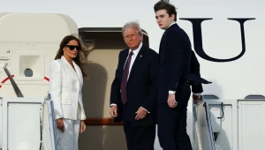 Donald Trump z żoną Melanią i synem Barronem