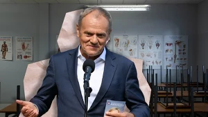 Obecny rząd nie dotrzymał obietnic złożonych nauczycielom. Na zdjęciu premier Donald Tusk