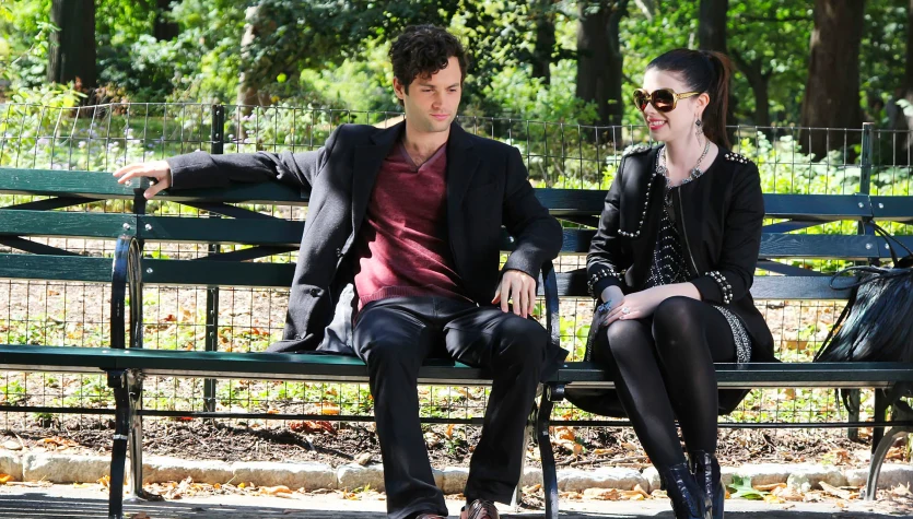  Penn Badgley i Michelle Trachtenbergna planie "Plotkary"