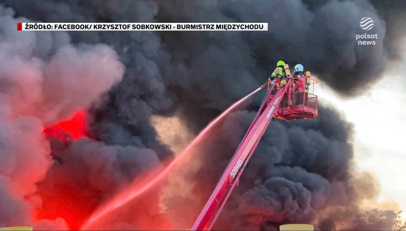 "Wydarzenia": Pożar w Bielsku. Mieszkańcy otrzymali alert RCB
