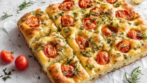 Rumiana, mięciutka focaccia z pomidorkami