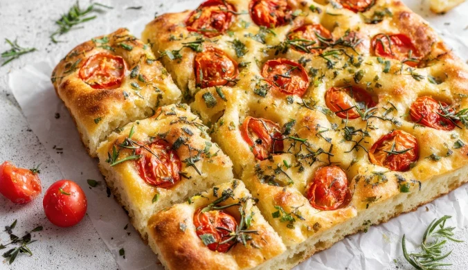 Rumiana, mięciutka focaccia z pomidorkami