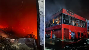 Pożar hali z zabawkami w Gdyni
