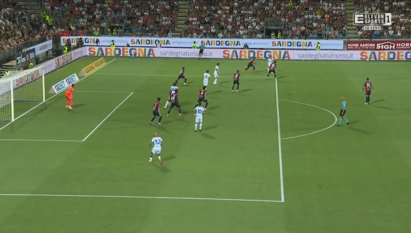 Cagliari - Inter. Zwycieski gol. WIDEO (Eleven Sports)