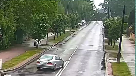 Wysiadł z jadącego Mercedesa. Samochód uderzył w ogrodzenie