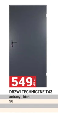 Drzwi techniczne Białe