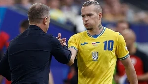 Mychajło Mudryk w koszulce reprezentacji Ukrainy