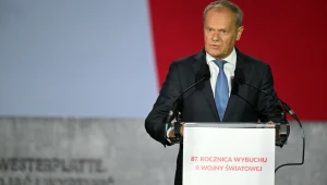 Premier Donald Tusk podczas obchodów 87. rocznicy wybuchu II wojny światowej
