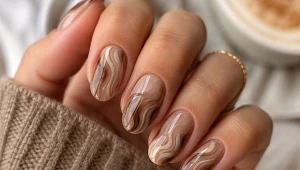 Swirled Mocha Nails robią furorę