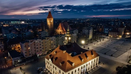 Rynek Lubina z lotu ptaka
