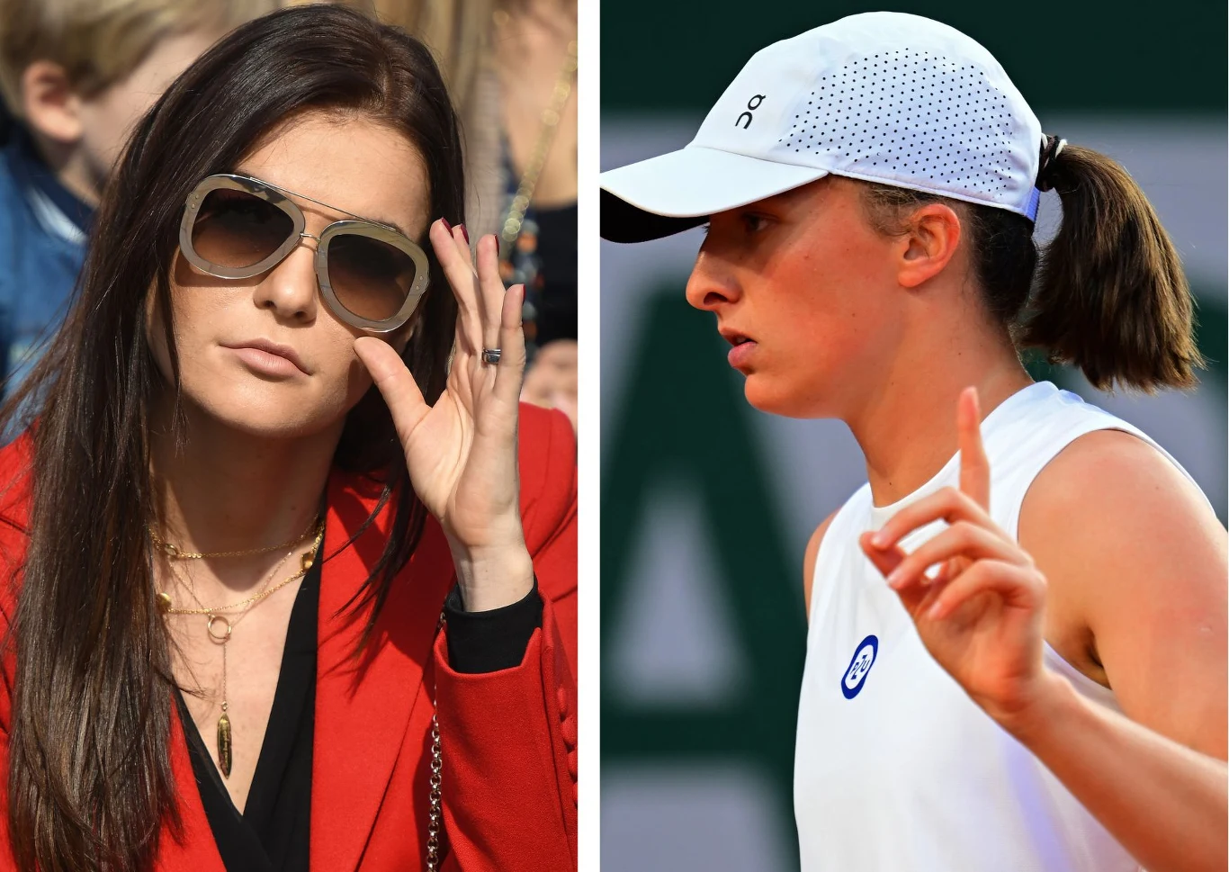 Agnieszka Radwańska (z lewej) pozytywnie ocenia udany start Igi Świątek w US Open (Źródło: Newsix.pl/AFP) article cover