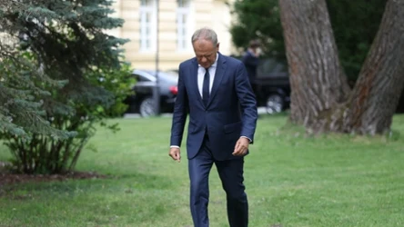 Donald Tusk podczas konferencji prasowej w Warszawie