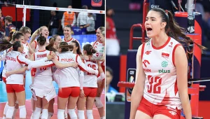 Maja Koput (z prawej) awansowała z reprezentacją Polski do półfinału ME siatkarek