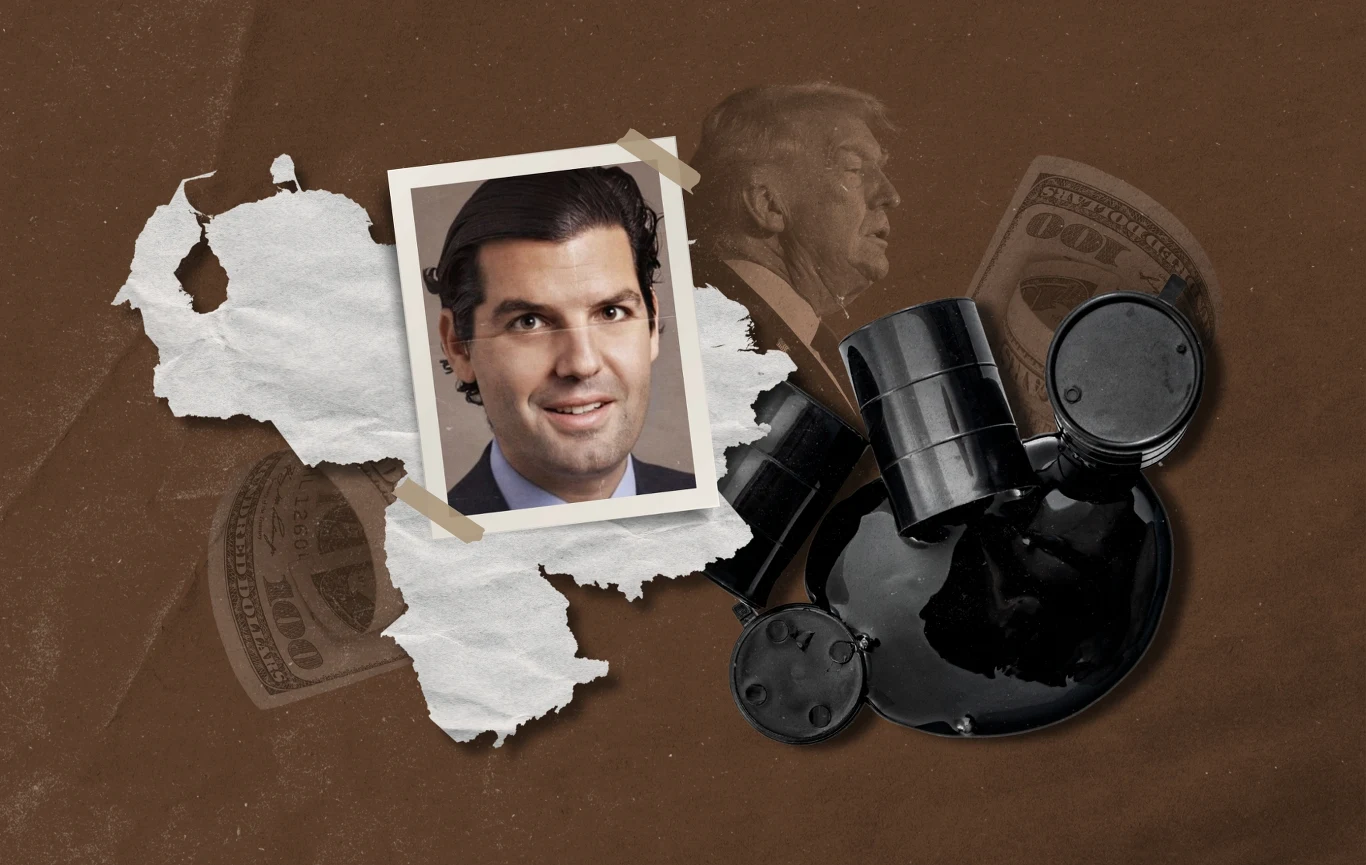 Alejandro Betancourt López, biznesmen, który będzie pomagał Amerykanom pozyskiwać ropę z Wenezueli | Grafika: Magdalena Piasecka Alejandro Betancourt López, biznesmen, który będzie pomagał Amerykanom pozyskiwać ropę z Wenezueli