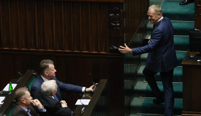 Donald Tusk podczas wystąpienia w Sejmie