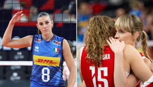 Julita Piasecka (w objęciach Martyny Czyrniańskiej) chwali Włoszki po półfinale mistrzostw Europy