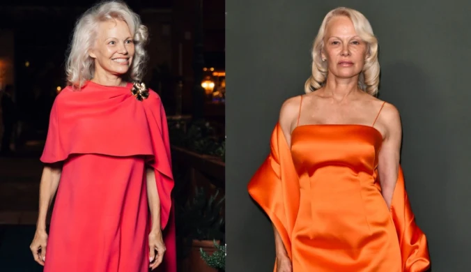 Pamela Anderson stawia na kolor. W Wenecji brylowała w czerwieni i pomarańczu