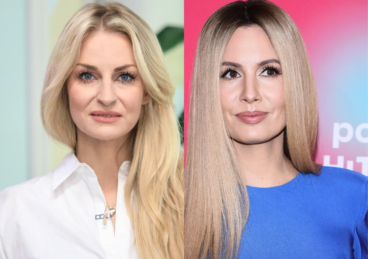 Anita Szydłowska - żona Adriana Szymaniaka i Agnieszka Hyży Anita Szydłowska, żona Adriana Szymaniaka z "Ślub od pierwszego wejrzenia" i dziennikarka Agnieszka Hyży.